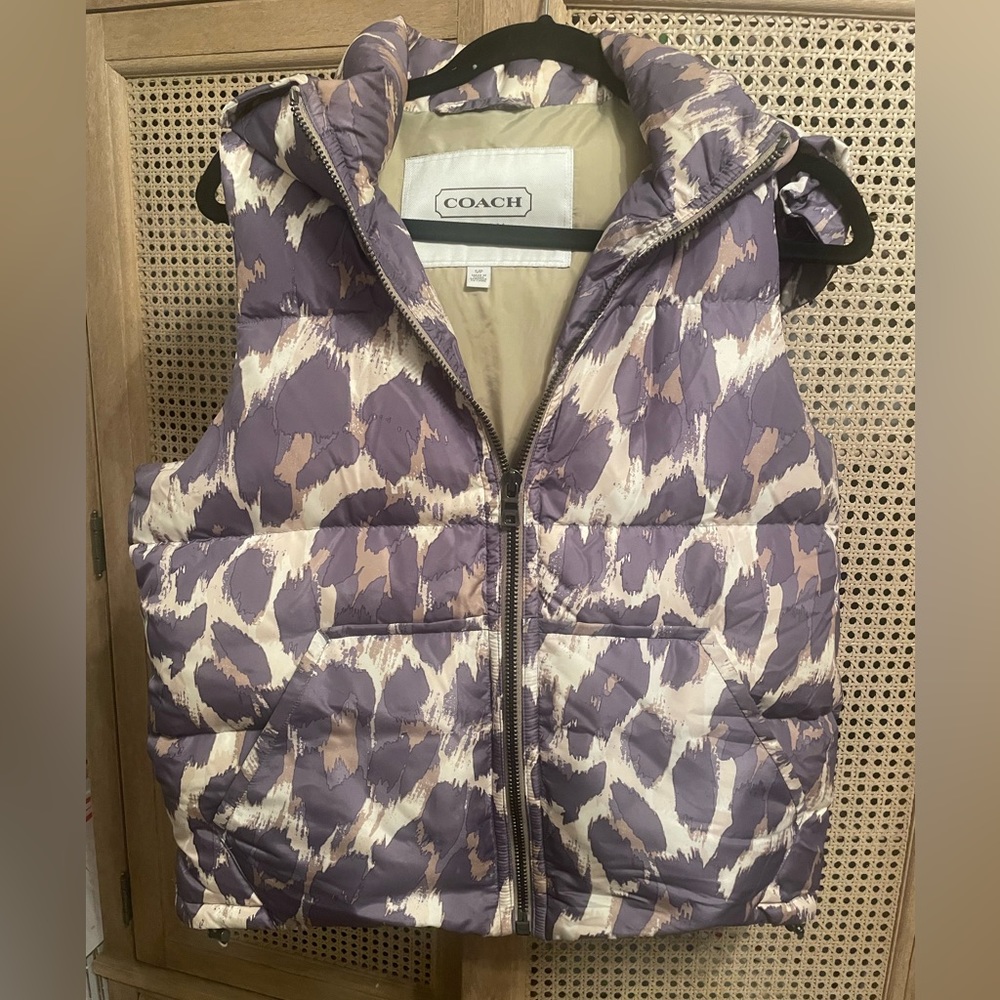 COACH  Size S/P Amimal Print Puffer Vest